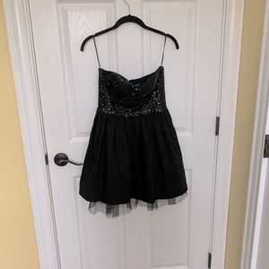 Sequin top and full skirt party dress